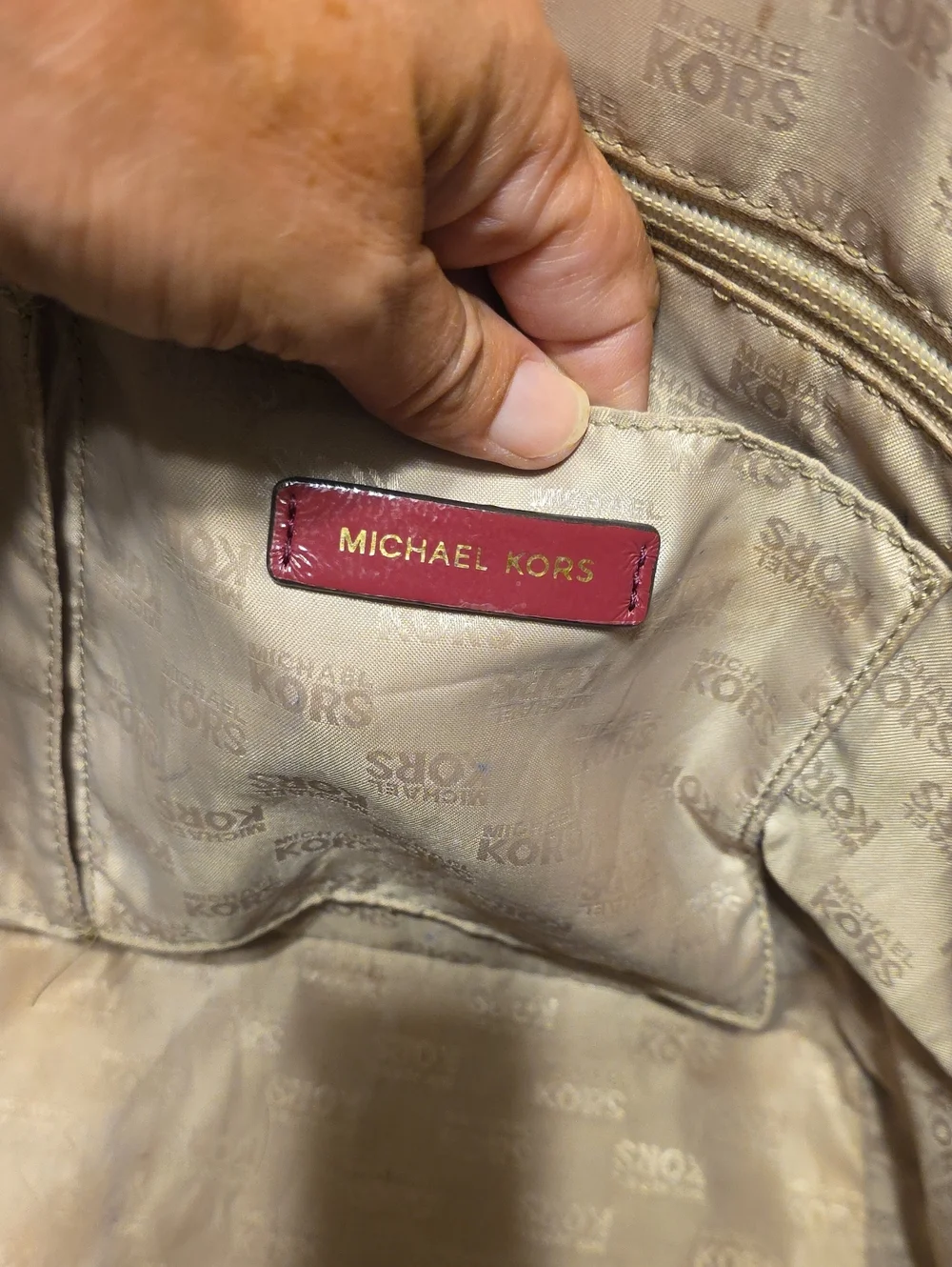 Michael Kors Burgundy Jet Set Charm Tote Bag